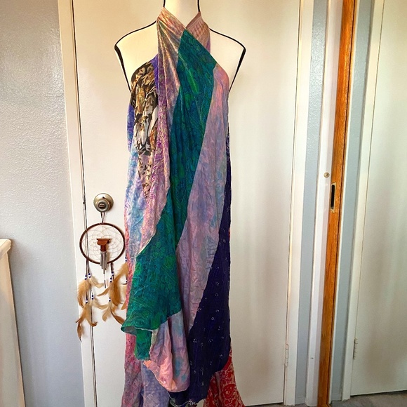 Dresses & Skirts - Silk Patchwork Wrap Dress/Skirt